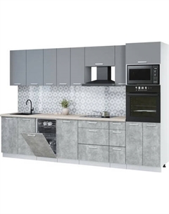 Кухонный гарнитур Интерлиния Мила Лайт 3.2-ПМ3