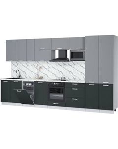 Кухонный гарнитур Интерлиния Мила Лайт 3.7-ПМ4