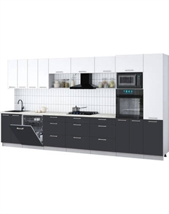 Кухонный гарнитур Интерлиния Мила Gloss 4.0-ПМ1