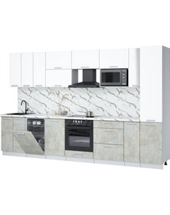 Кухонный гарнитур Интерлиния Мила Лайт 3.4-ПМ4