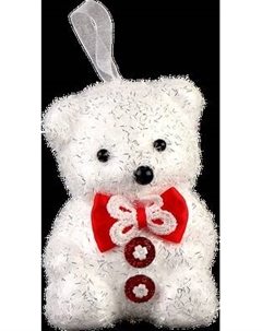 Набор елочных игрушек Sima-Land Блестящий мишка с бантиком / 10766693 Sima-land