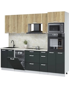 Кухонный гарнитур Интерлиния Мила Лайт 2.55-ПМ3