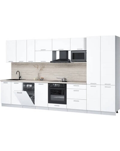 Кухонный гарнитур Интерлиния Мила Лайт 3.7-ПМ4