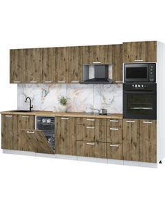 Кухонный гарнитур Интерлиния Мила Лайт 3.2-ПМ3