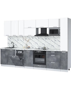 Кухонный гарнитур Интерлиния Мила Лайт 3.2-ПМ4