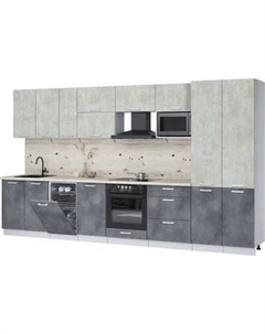 Кухонный гарнитур Интерлиния Мила Лайт 3.7-ПМ4