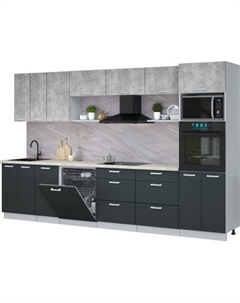 Кухонный гарнитур Интерлиния Мила Лайт 3.4-ПМ1-2