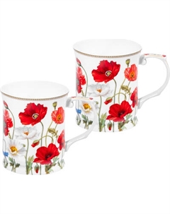 Набор кружек Elan Gallery Маки New Bone China / 420778 Elan gallery
