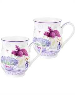 Набор кружек Elan Gallery Лаванда New Bone China / 420768 Elan gallery