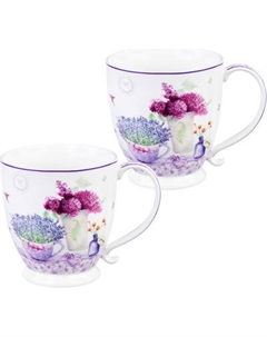 Набор кружек Elan Gallery Лаванда New Bone China / 420772 Elan gallery