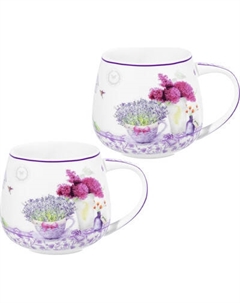 Набор кружек Elan Gallery Лаванда New Bone China / 420771 Elan gallery
