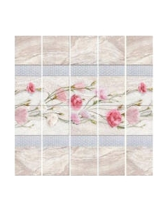 Панель ПВХ КронаПласт Unique Эста с глиттером серебро Кронапласт