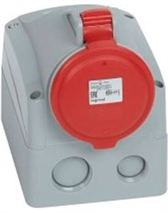 Розетка силовая Legrand 3P+N+E IP44 32А 380V / 90162