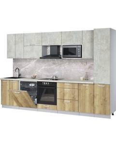 Кухонный гарнитур Интерлиния Мила Лайт 3.2-ПМ2