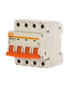 Выключатель автоматический TDM ВА47-29 4Р 25А (В) 4.5кА / SQ0206-0060 Tdm