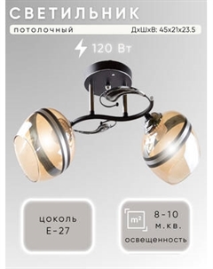 Потолочный светильник Aitin-Pro НПБ 02-2x60-101 / 5724/2 Aitin-pro