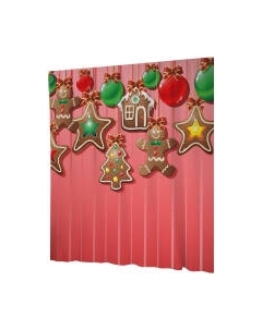 Шторка-занавеска для ванны JoyArty Подвесные сладости / sc_38340 Joyarty