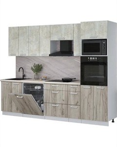 Кухонный гарнитур Интерлиния Мила Лайт 2.7-ПМ1