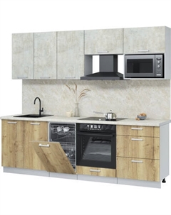 Кухонный гарнитур Интерлиния Мила Лайт 2.45-ПМ4