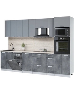 Кухонный гарнитур Интерлиния Мила Лайт 3.05-ПМ3