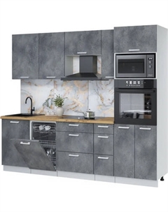 Кухонный гарнитур Интерлиния Мила Лайт 2.45-ПМ3