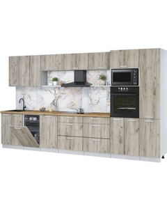 Кухонный гарнитур Интерлиния Мила Лайт 3.7-ПМ3