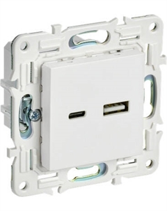 Розетка IEK Skandy SK-U22-D31-K01 Iek