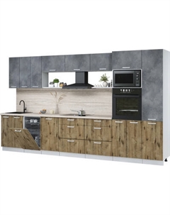 Кухонный гарнитур Интерлиния Мила Лайт 3.7-ПМ3