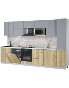 Кухонный гарнитур Интерлиния Мила Лайт 3.4-ПМ2