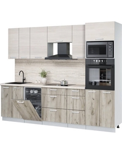 Кухонный гарнитур Интерлиния Мила Лайт 2.65-ПМ3