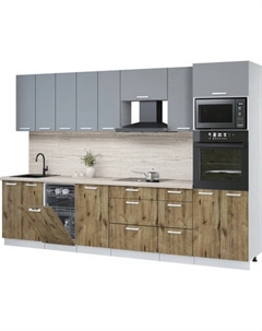 Кухонный гарнитур Интерлиния Мила Лайт 3.1-ПМ3