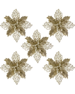 Набор елочных игрушек Золотая сказка Цветок с клипсой / 592603