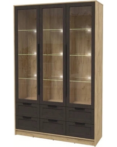 Шкаф с витриной Интерлиния Концепт Тренд КТ-ШВ3 с подсветкой