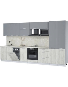 Кухонный гарнитур Интерлиния Мила Лайт 3.7-ПМ4