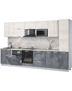 Кухонный гарнитур Интерлиния Мила Лайт 3.4-ПМ2