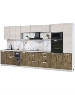 Кухонный гарнитур Интерлиния Мила Лайт 3.9-ПМ3