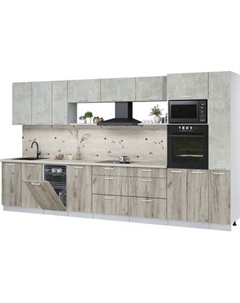 Кухонный гарнитур Интерлиния Мила Лайт 3.8-ПМ3