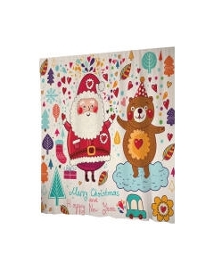 Шторка-занавеска для ванны JoyArty Новогодние краски / sc_20031 Joyarty