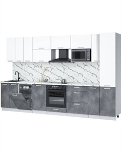 Кухонный гарнитур Интерлиния Мила Лайт 3.4-ПМ4