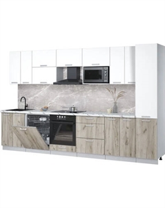 Кухонный гарнитур Интерлиния Мила Лайт 3.4-ПМ2