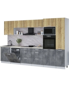 Кухонный гарнитур Интерлиния Мила Лайт 3.4-ПМ1