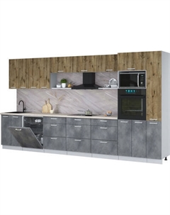 Кухонный гарнитур Интерлиния Мила Лайт 3.9-ПМ1