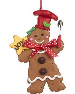 Елочная игрушка Goodwill Xmas 2024 Пряничный человечек со звездой / KL 60407_3
