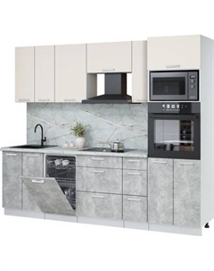 Кухонный гарнитур Интерлиния Мила Лайт 2.55-ПМ3