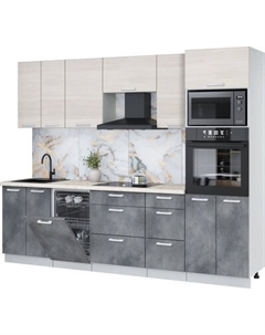 Кухонный гарнитур Интерлиния Мила Лайт 2.65-ПМ3