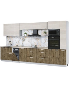 Кухонный гарнитур Интерлиния Мила Лайт 3.8-ПМ3