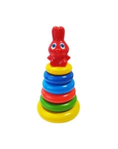 Развивающий игровой набор Пластмастер Пирамида Зайка / 91023
