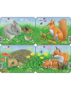 Развивающая игра LARSEN Кролик, белка, лиса, еж / Z12N Larsen