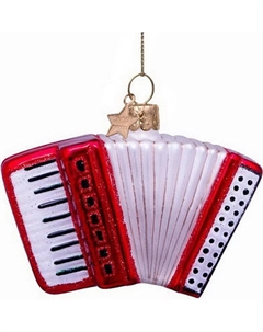 Елочная игрушка Vondels Аккордеон красный / 1240705070017