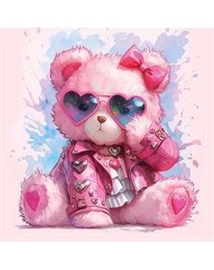 Набор алмазной вышивки Феникс+ Розовый мишка / 71391 Feniks